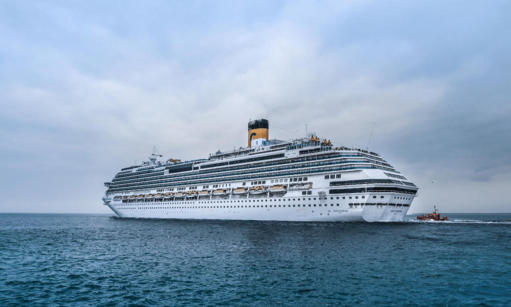 Cruise boat in the Ocean.