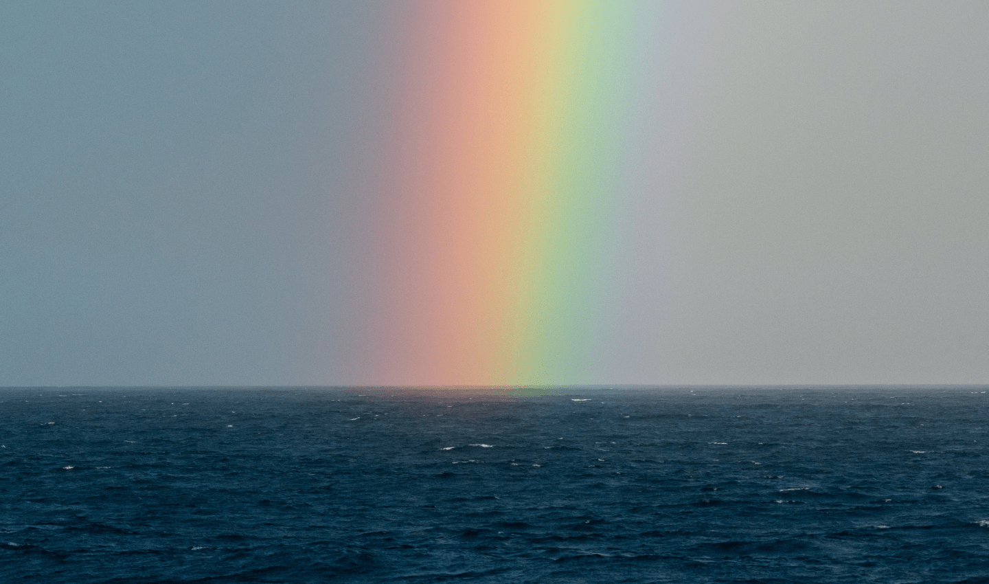 rainbow over the ocean