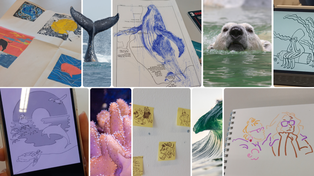 BTS of the design process for Ocean lover clothing, designed by students at the University of Edinburgh as part of Ocean Generation's Design Challenge.