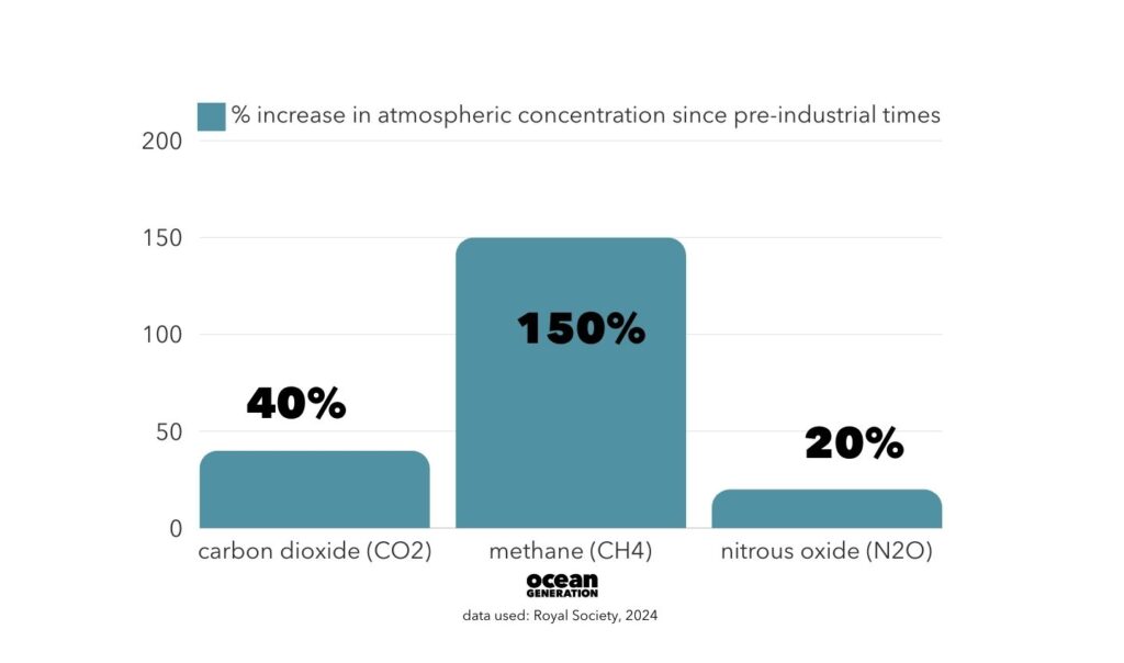 This graph shows our impact on the atmosphere.